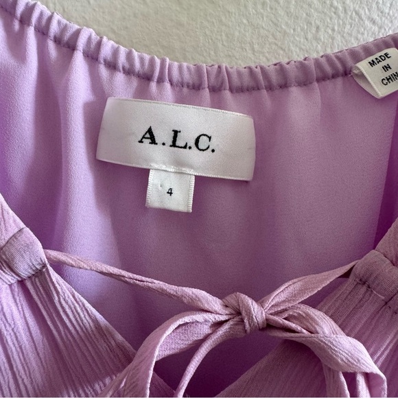 A.L.C. Gemma Purple Tiered Silk Maxi Dress size 4 - Picture 11 of 13